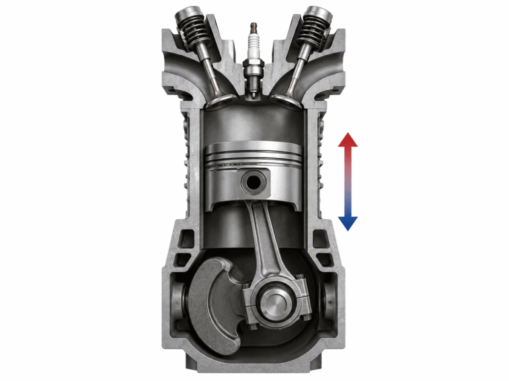 how a motorcycle cylinder and piston work diagram