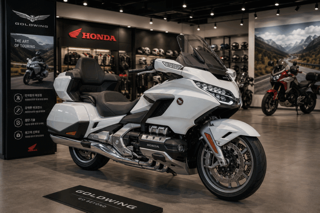 Honda Gold Wing or BMW R1250RT touring bike