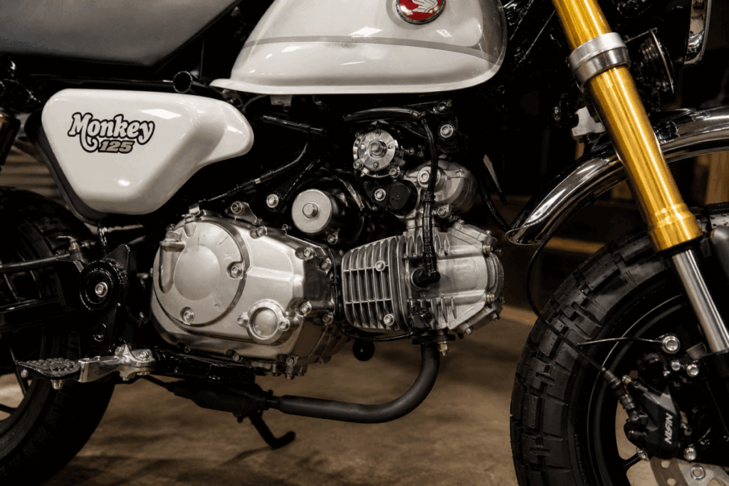 Honda Monkey 125 engine and inverted fork specs — 123cc single cylinder