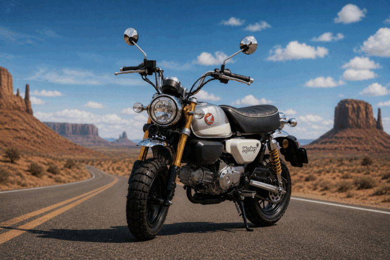 Honda Monkey 125 review — iconic retro mini bike front view