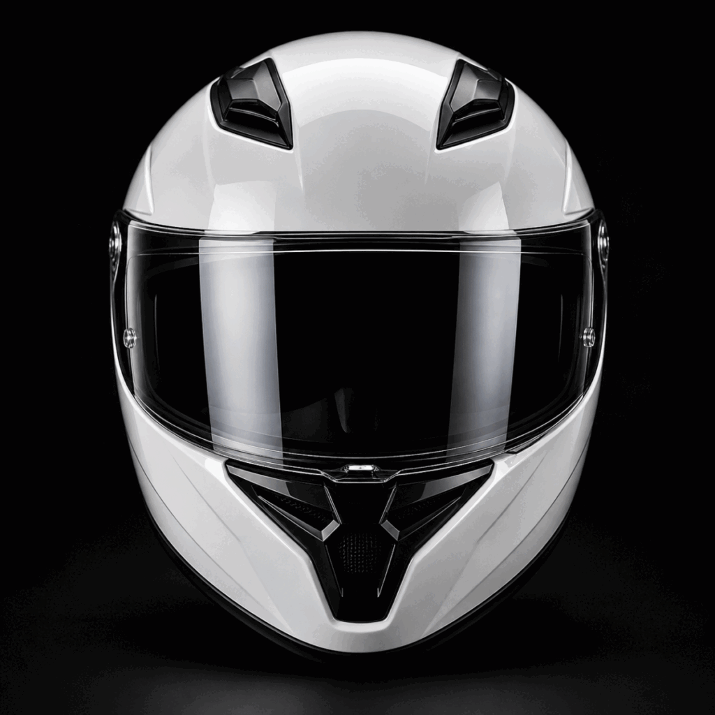 How to choose a motorcycle helmet — full face helmet front view guide for beginners