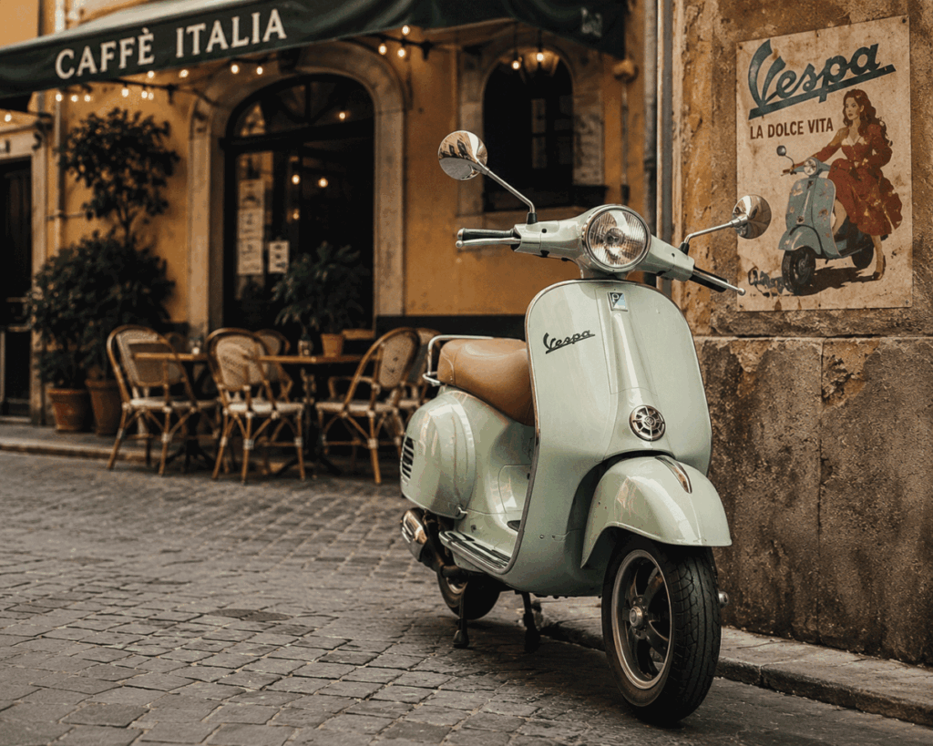  Modern Vespa retro revival — scooter as urban lifestyle icon in 2000s