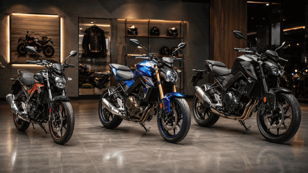 Motorcycle displacement comparison 125cc 300cc 500cc