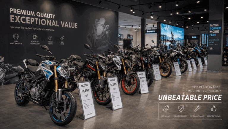 motorcycle showroom budget affordable bikes