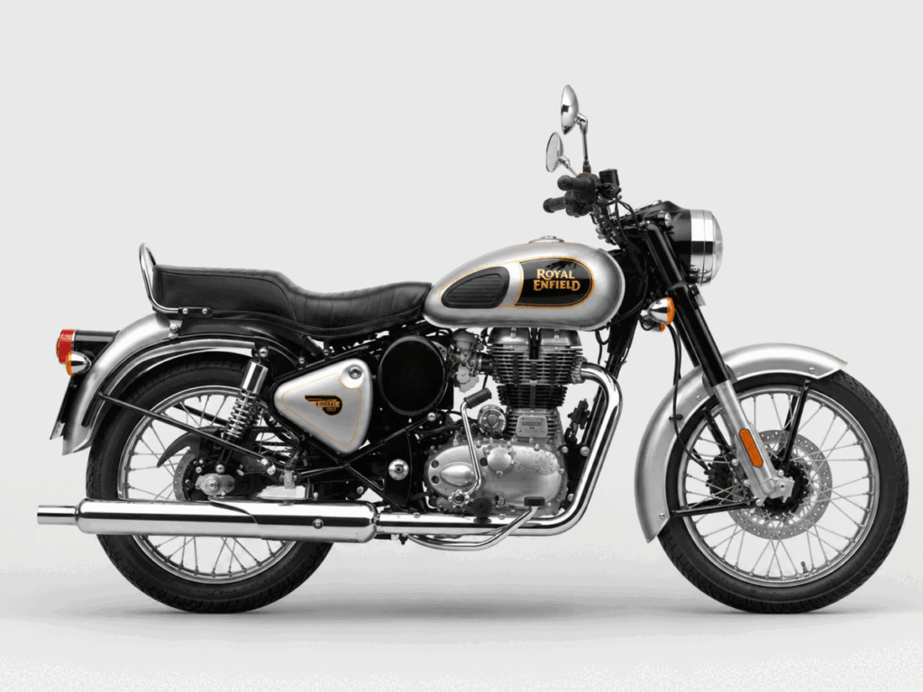 Royal Enfield Bullet 350 classic motorcycle gold pinstripe heritage longest production motorcycle model history